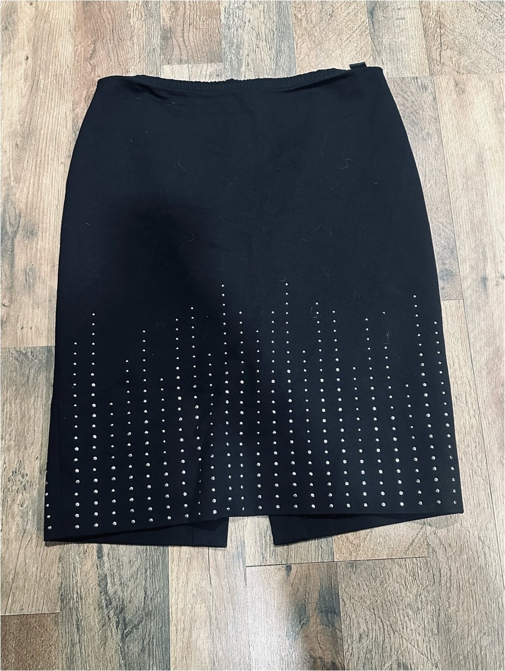 Business bedazzled Black Studded Pencil Skirt - Women's Classic